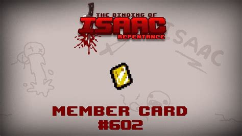 binding of isaac member card